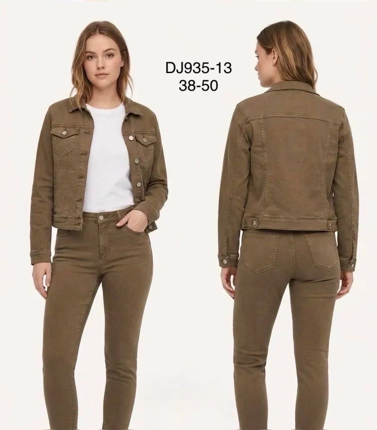 Veste jeans taupe