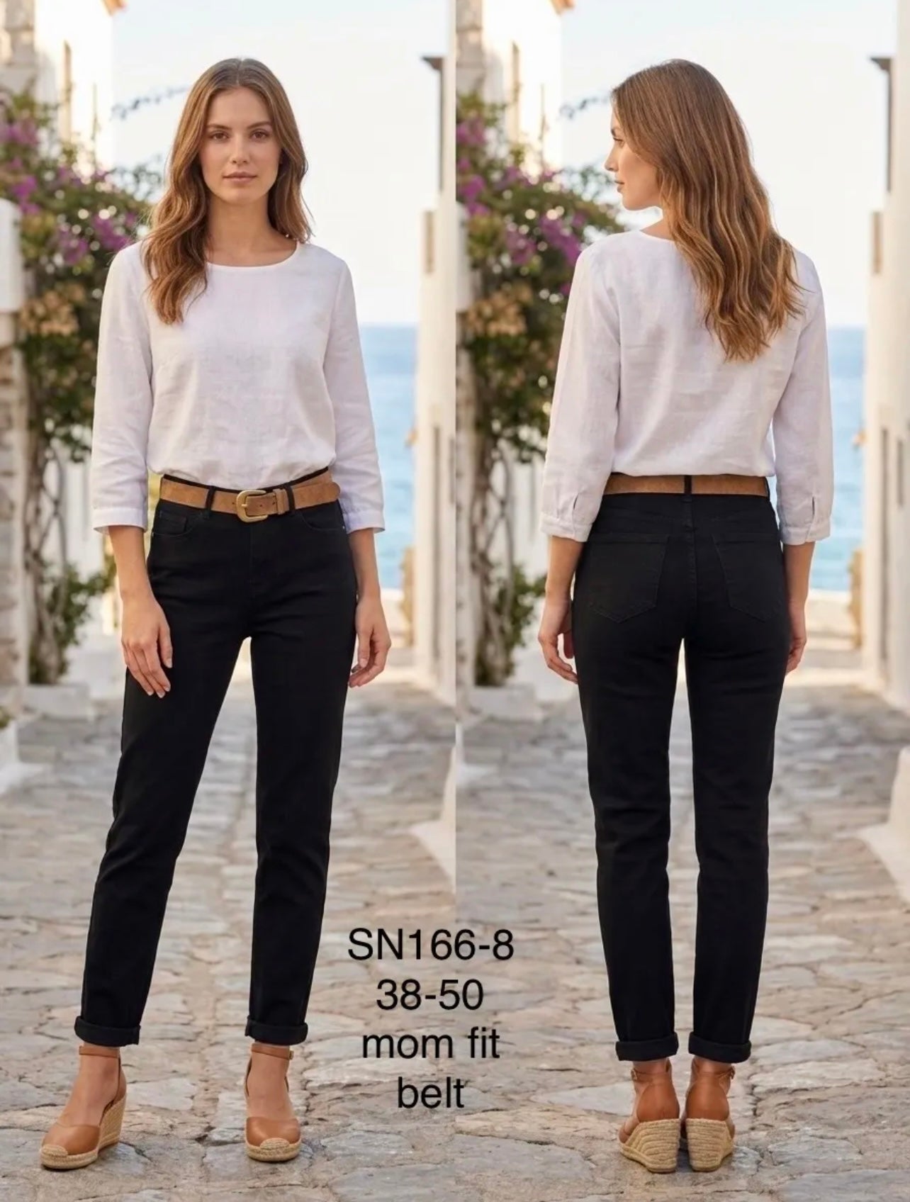 Jeans noir fit SN- 166-8