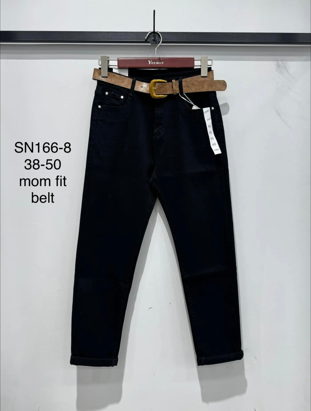 Jeans noir fit SN- 166-8
