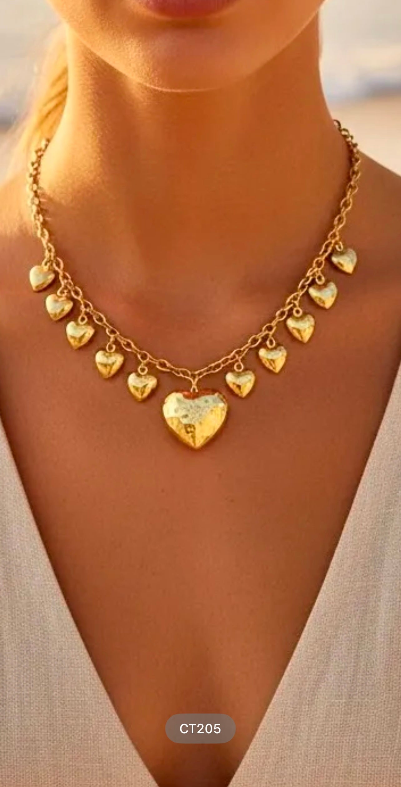 Collier multiple cœur
