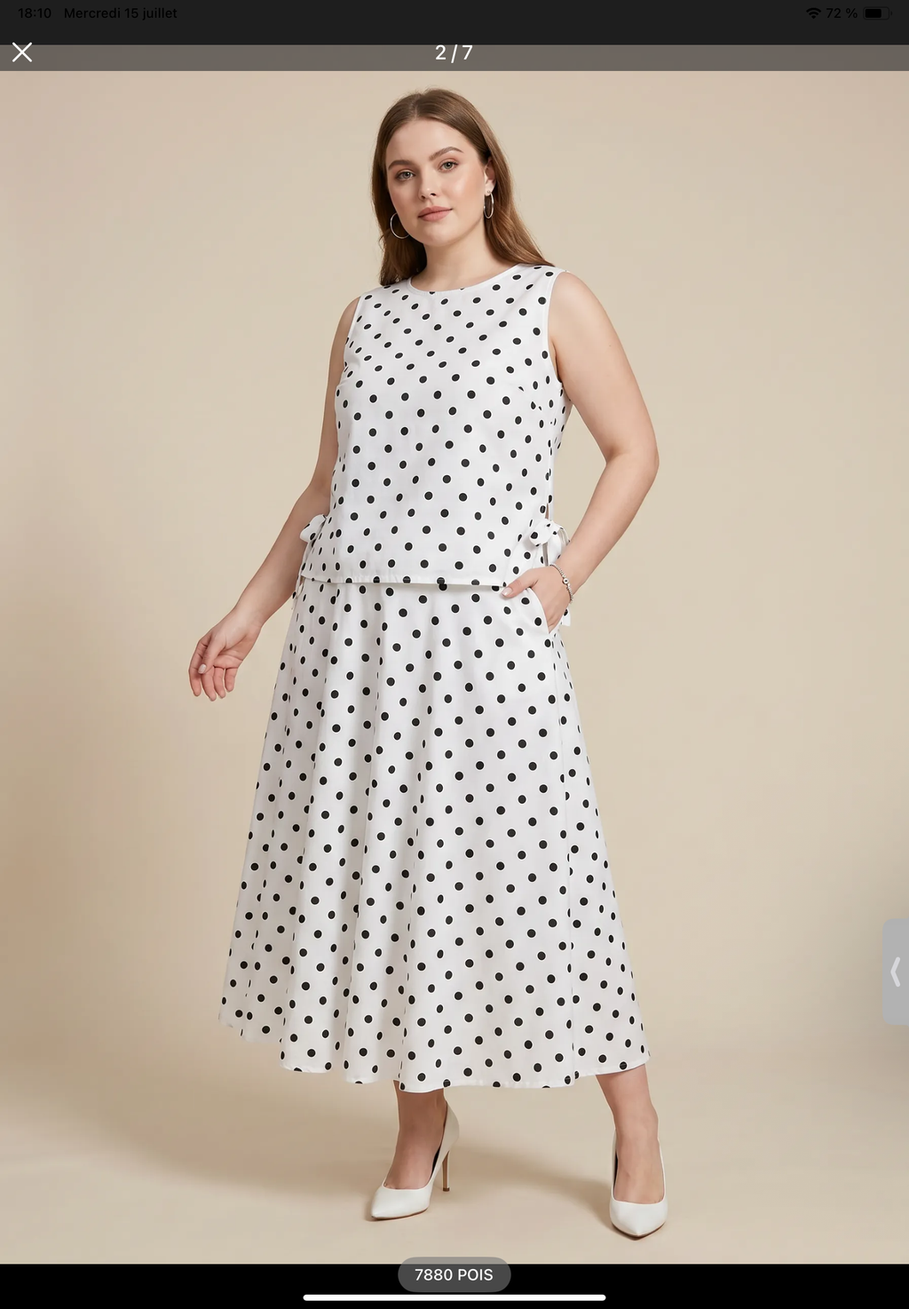 Blouse pois nœuds