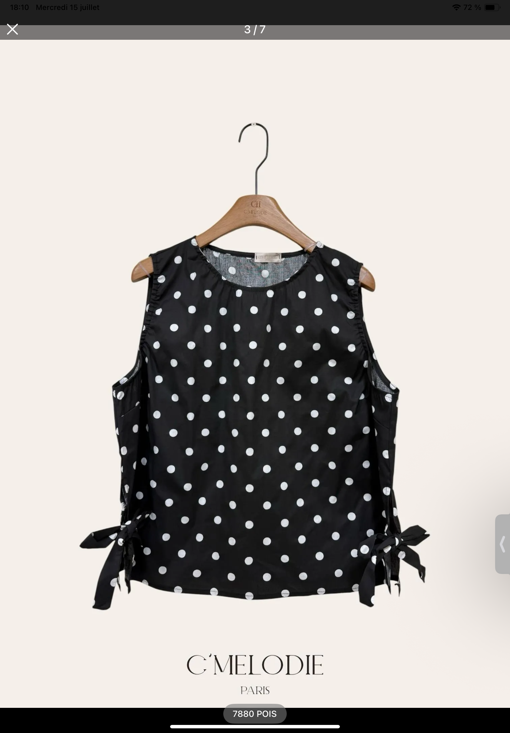 Blouse pois nœuds