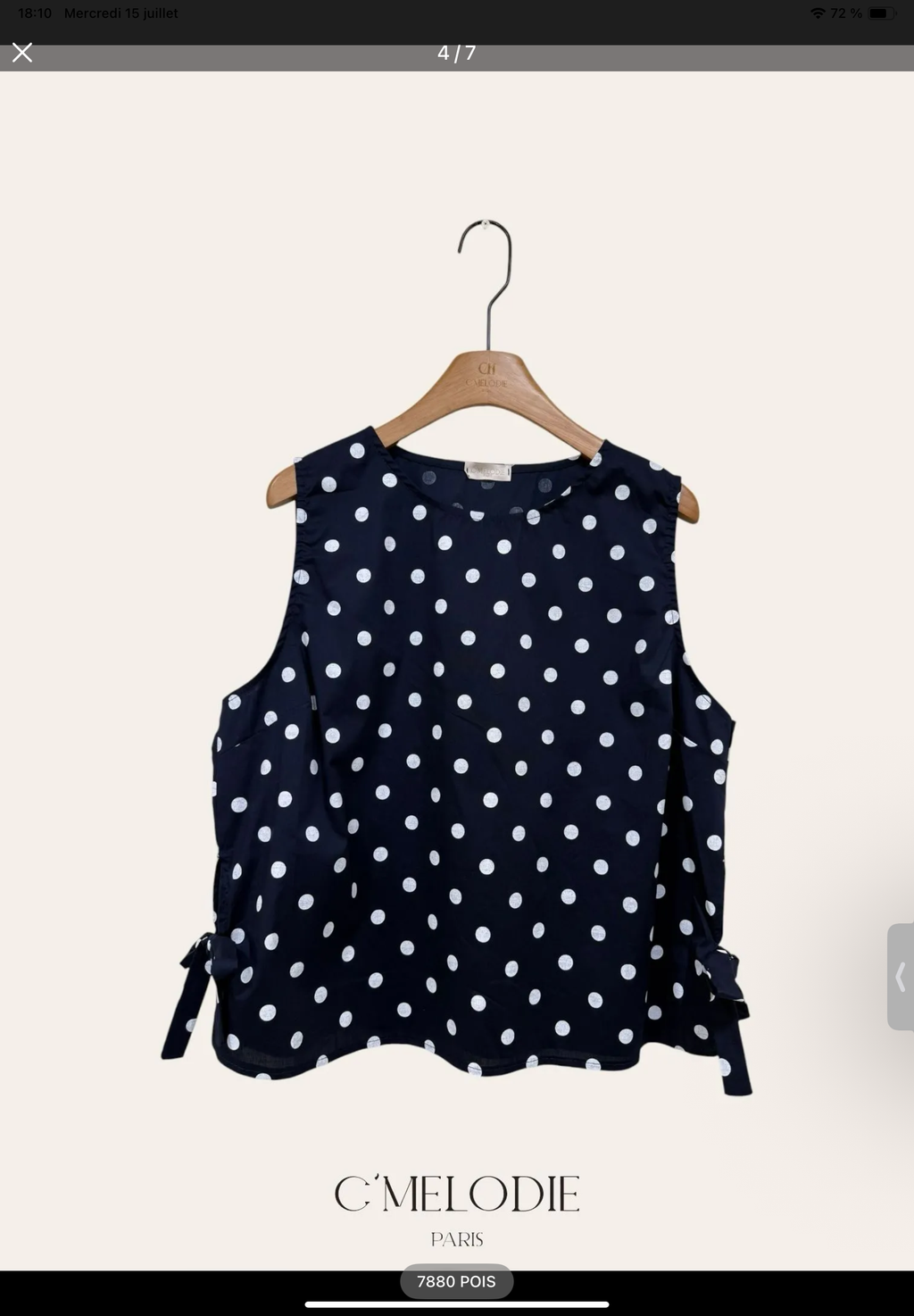 Blouse pois nœuds
