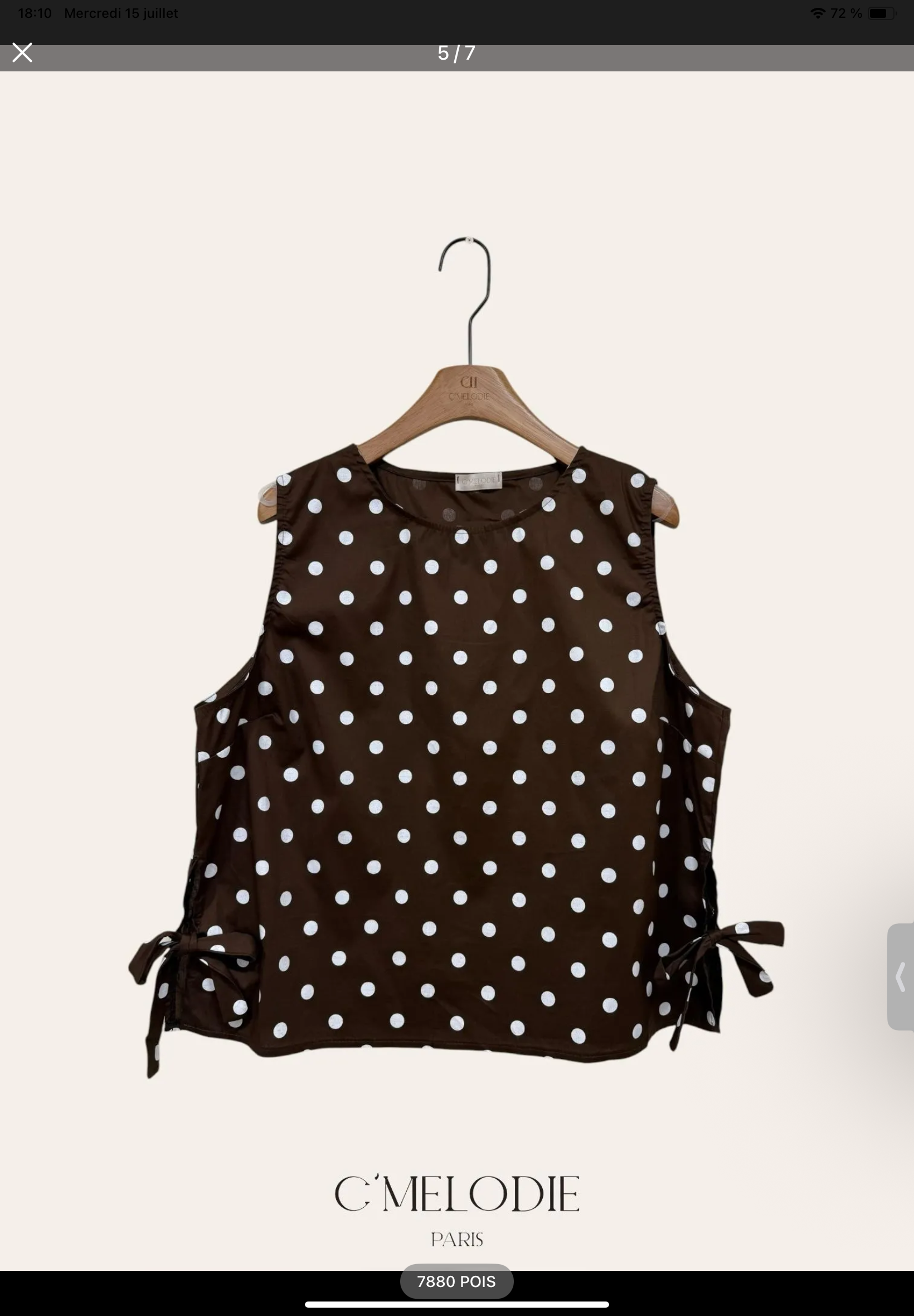 Blouse pois nœuds