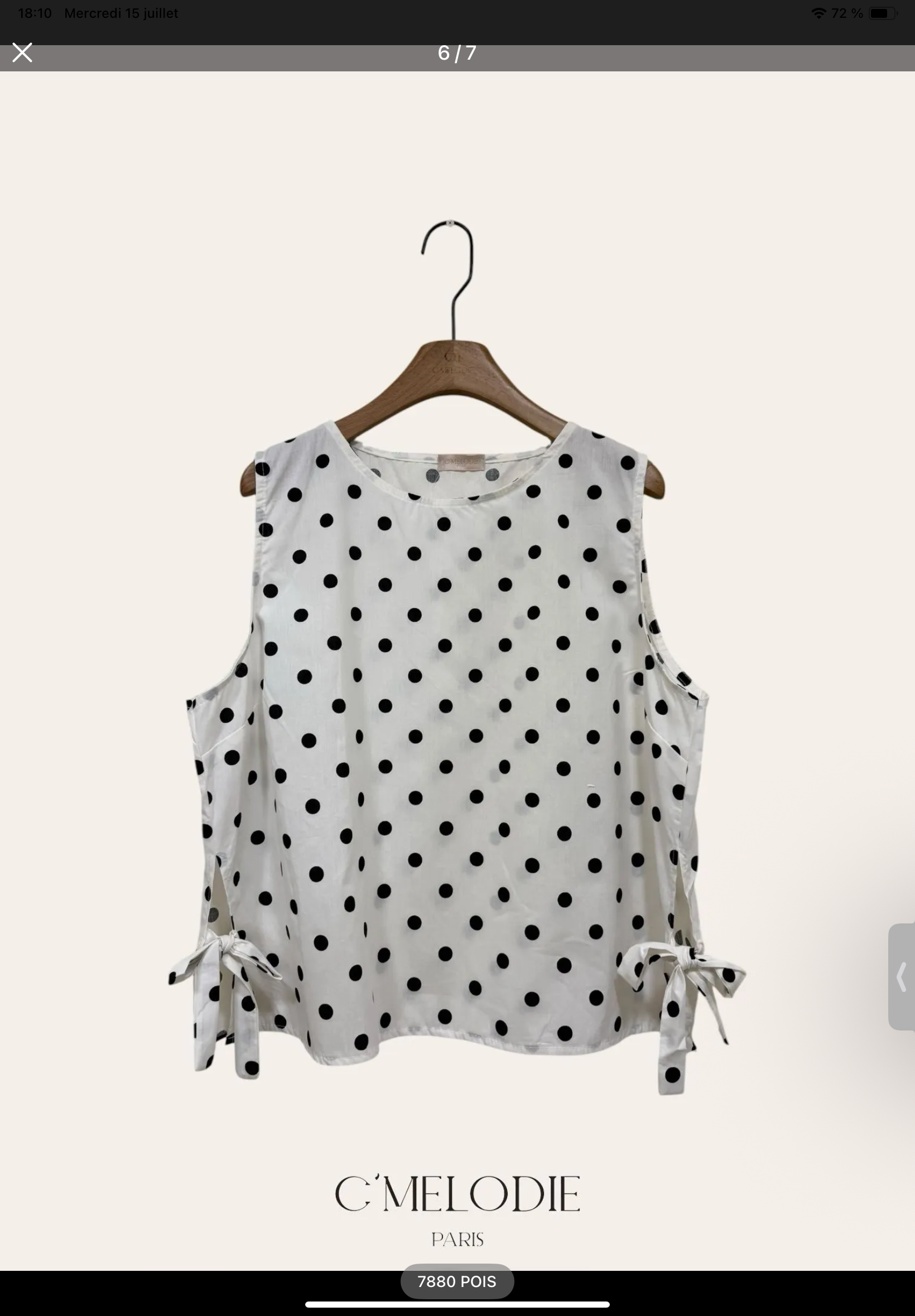Blouse pois nœuds