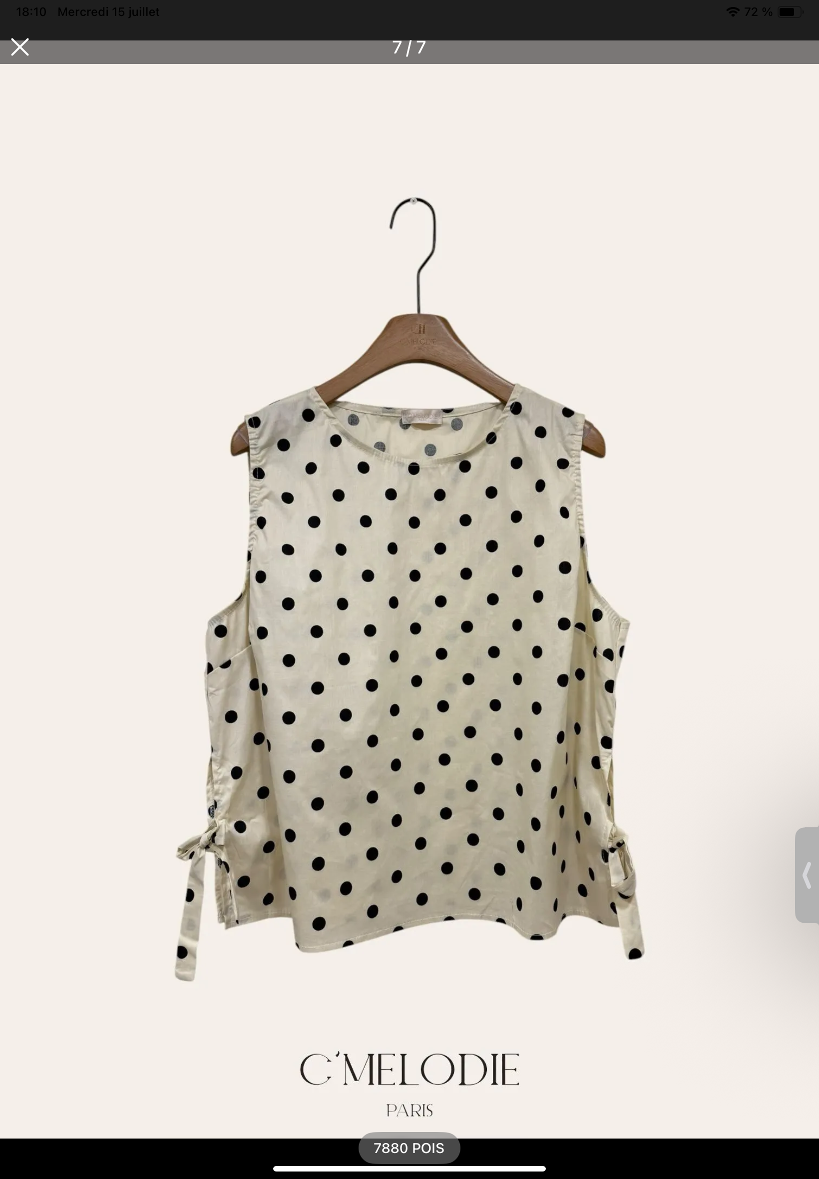 Blouse pois nœuds