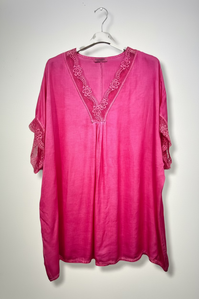 Blouse satin grande taille