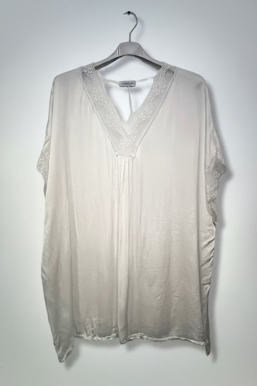 Blouse satin grande taille