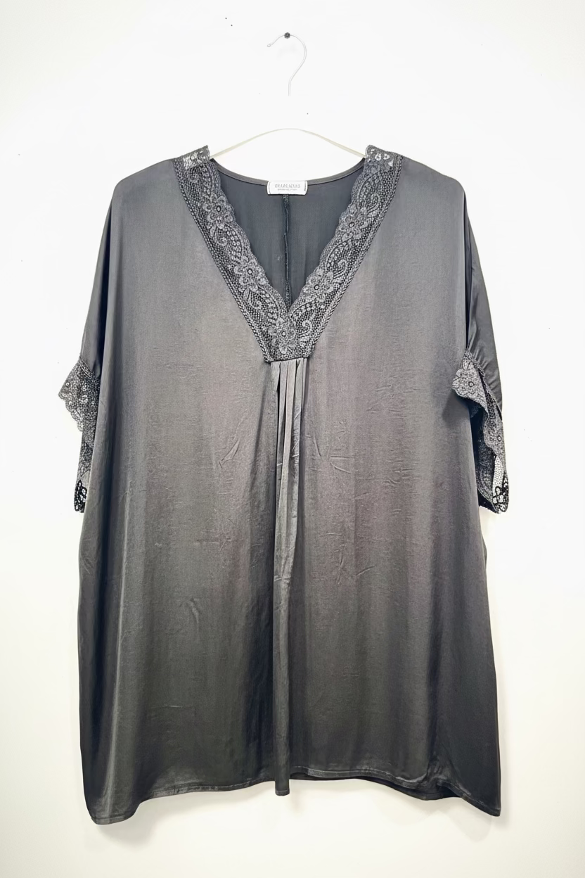 Blouse satin grande taille