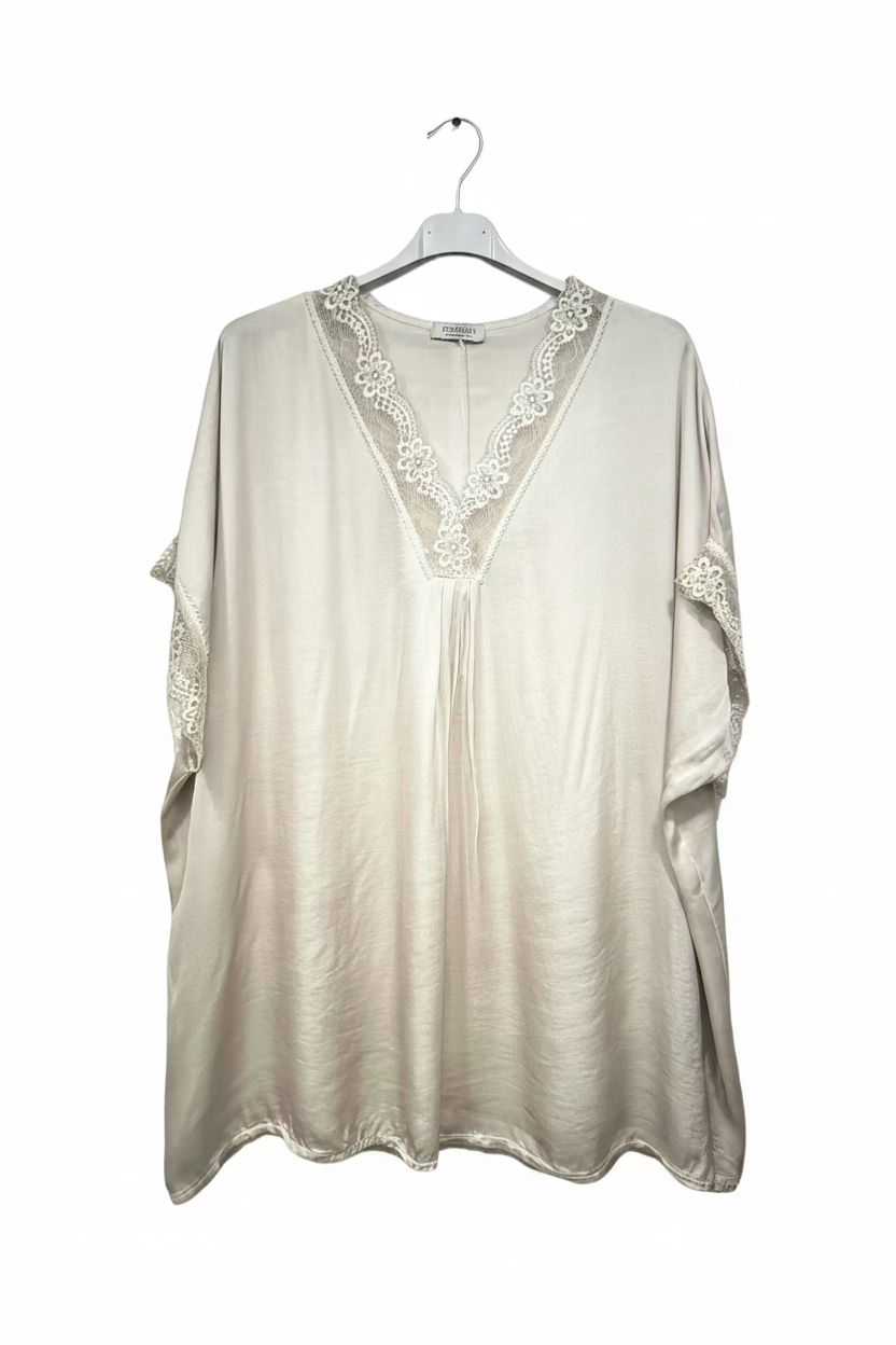 Blouse satin grande taille