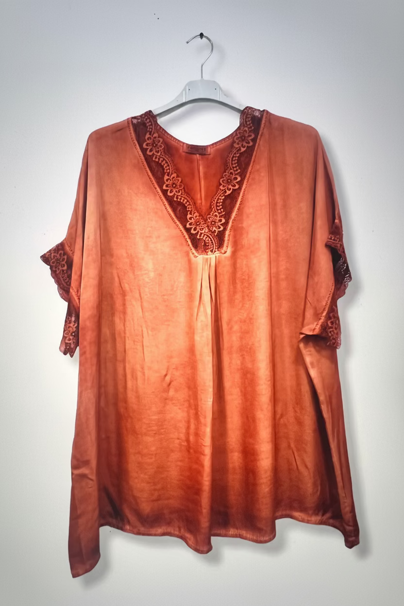 Blouse satin grande taille