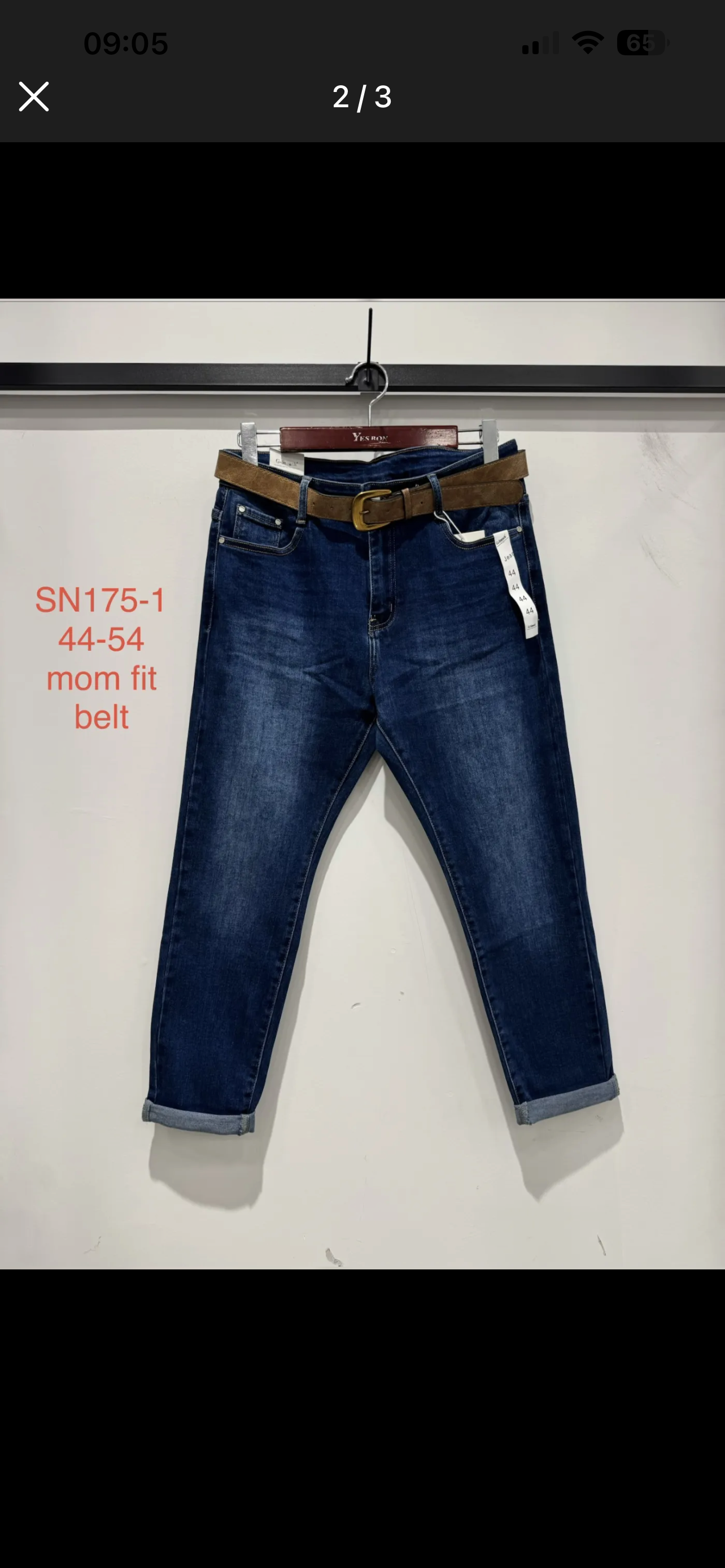 Jeans brut mon fit belt SN-175-6