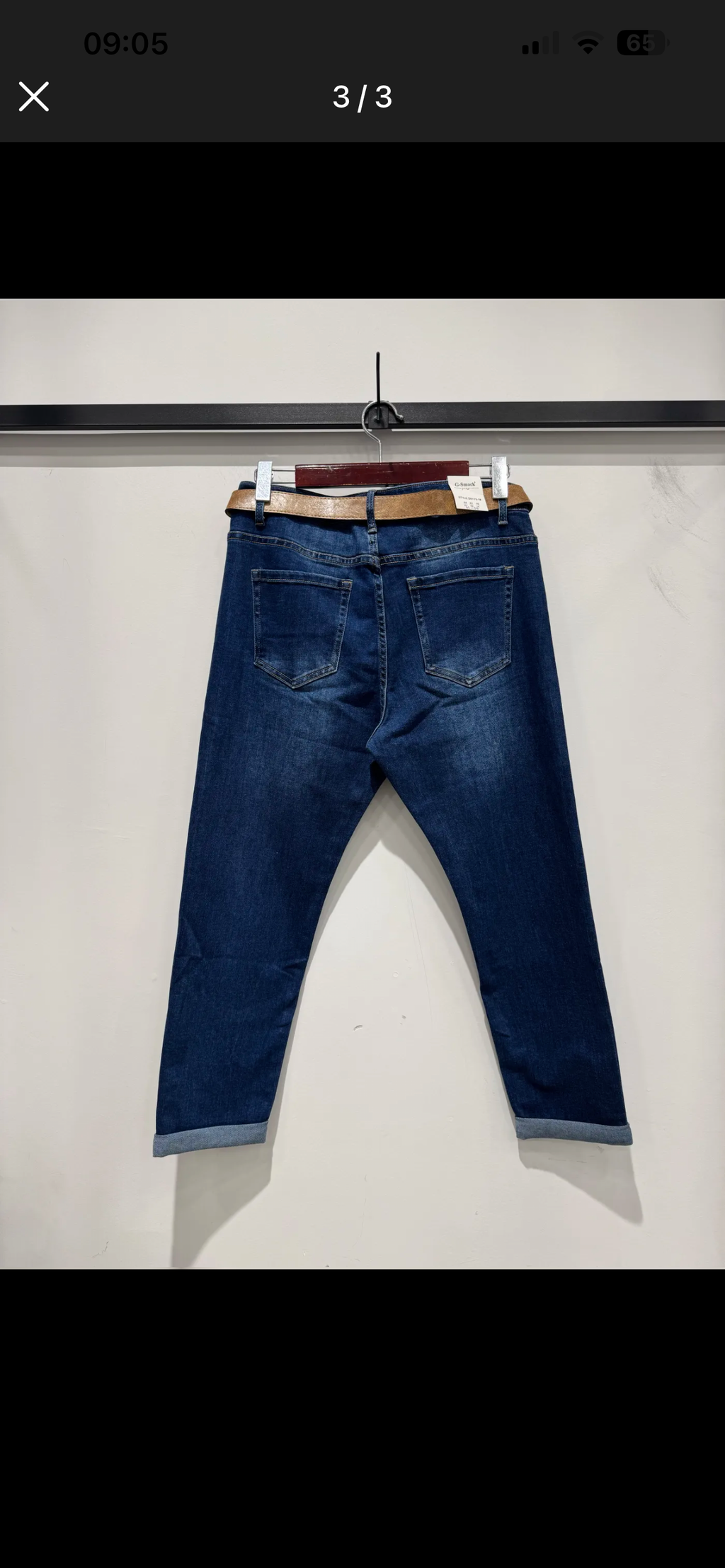 Jeans brut mon fit belt SN-175-6
