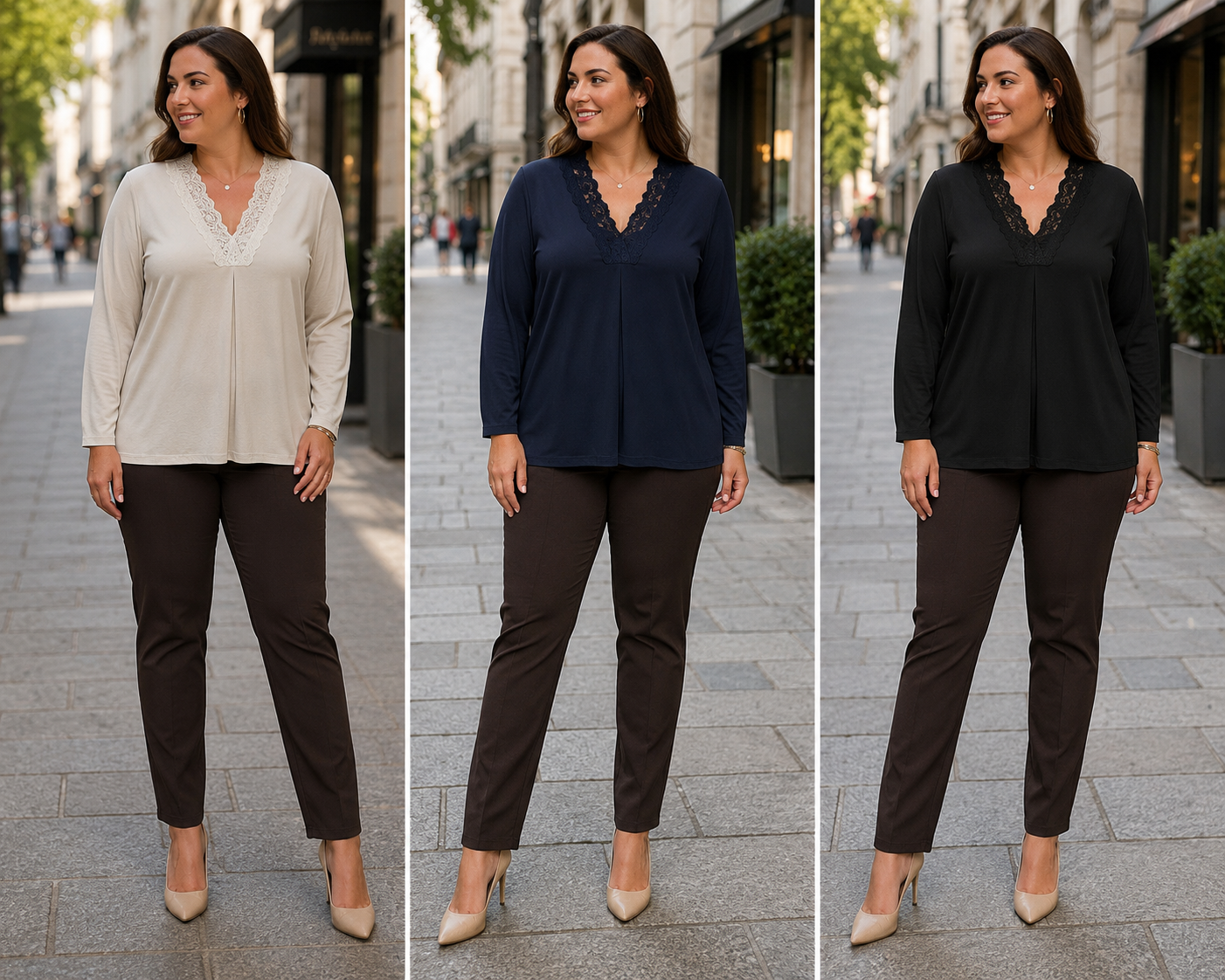 Top luxe manches longues