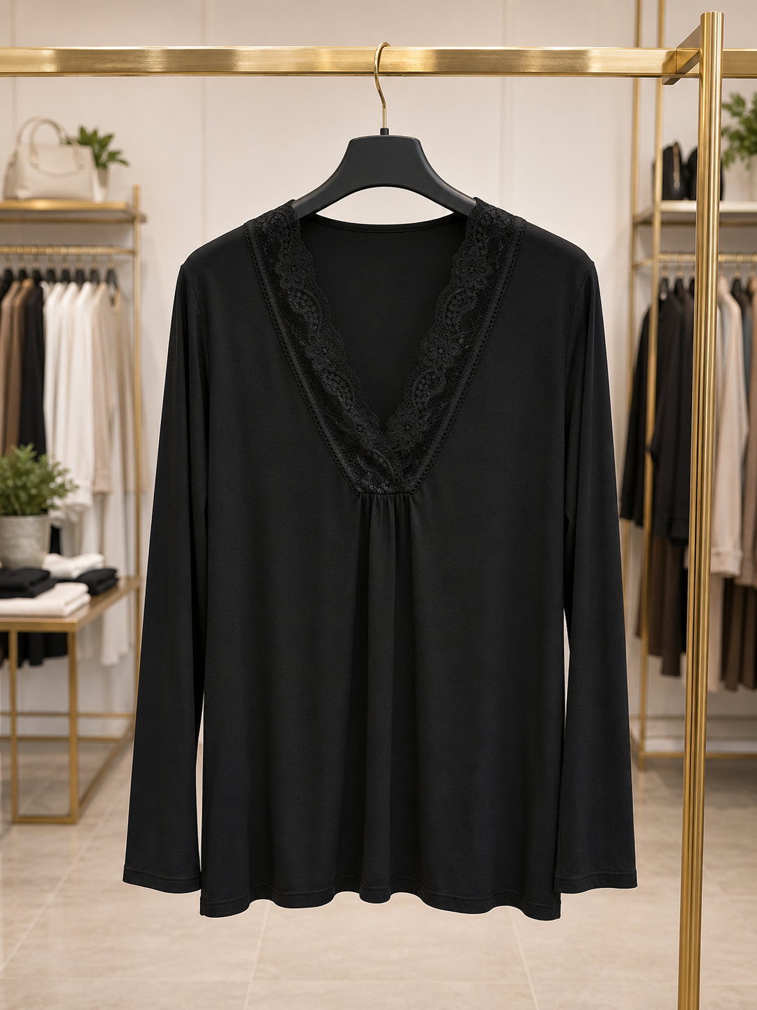 Top luxe manches longues