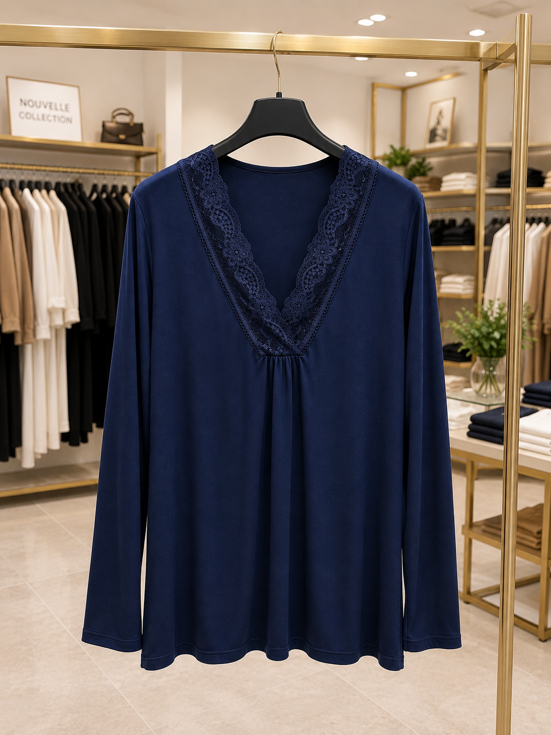 Top luxe manches longues