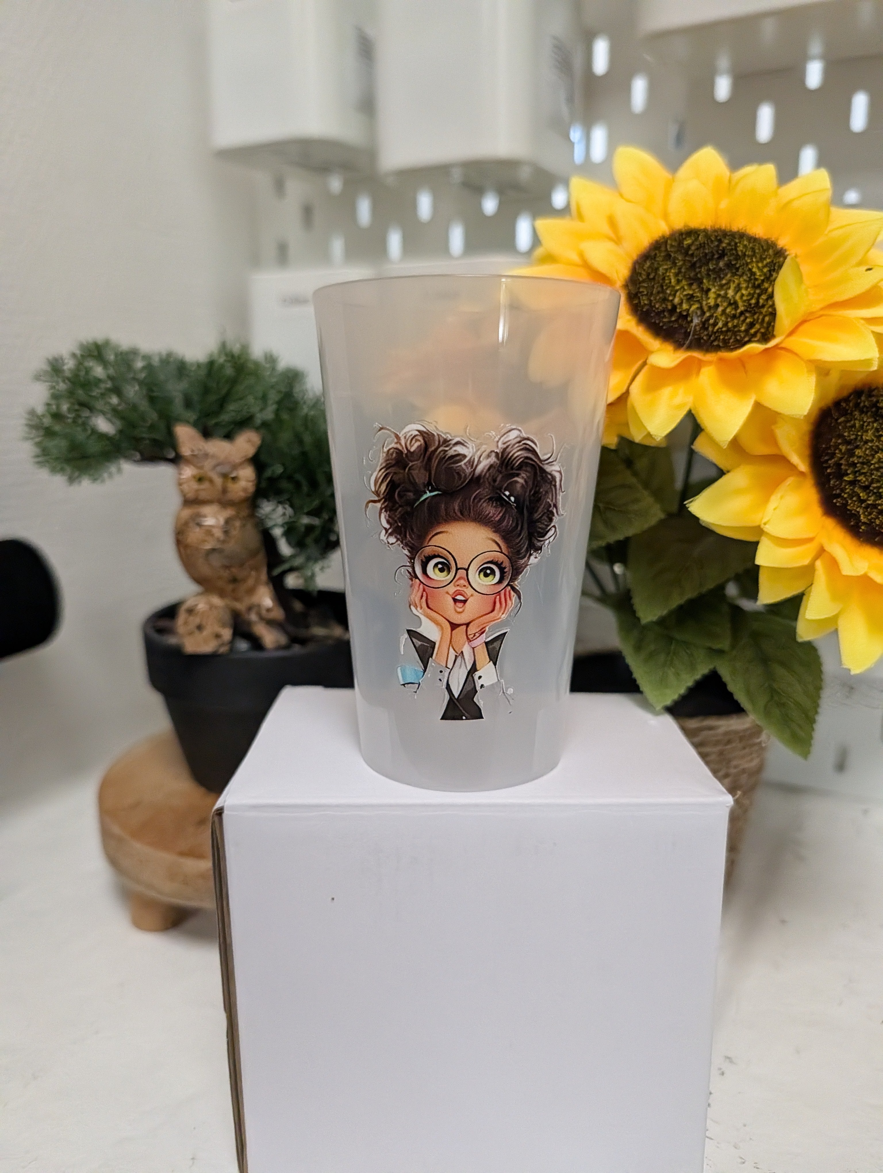 Verre personnage humour