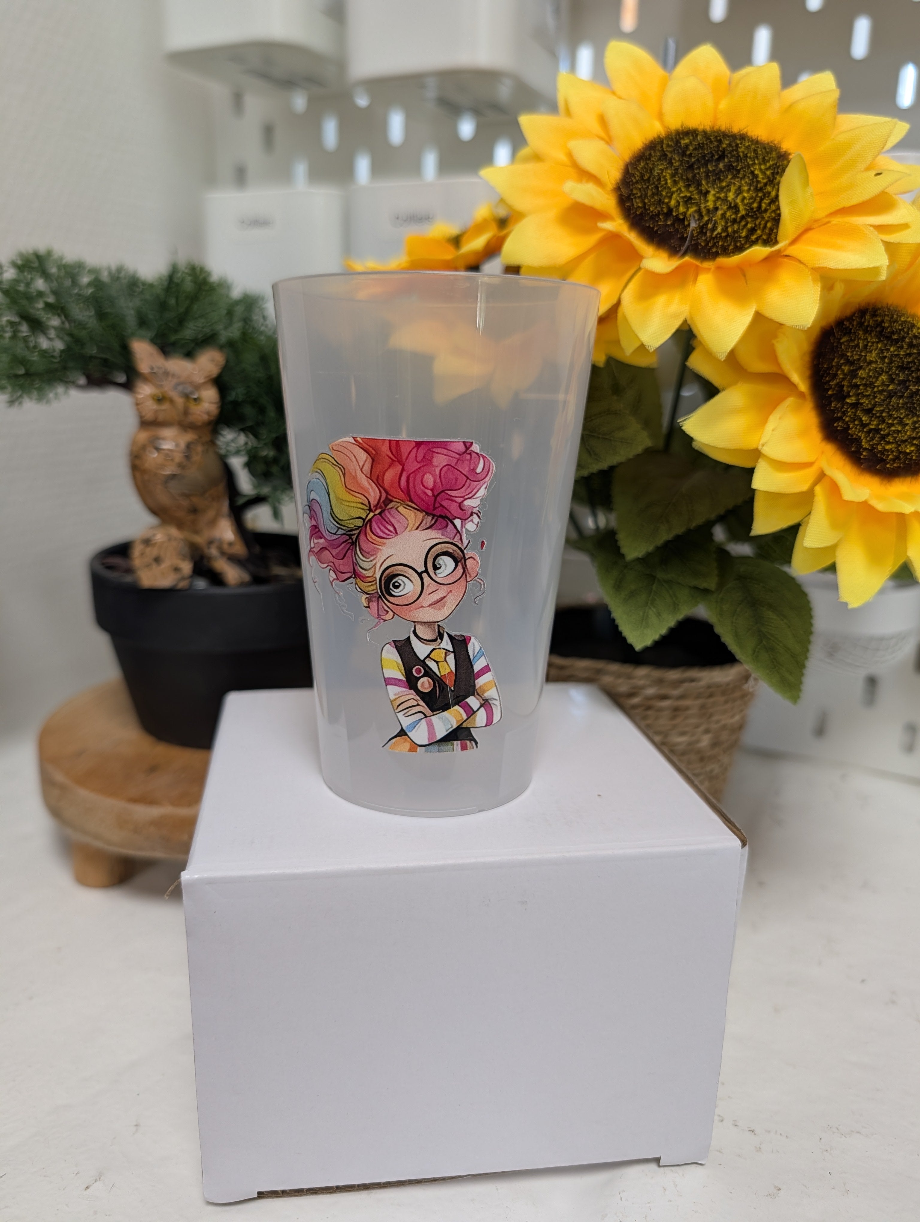 Verre personnage humour