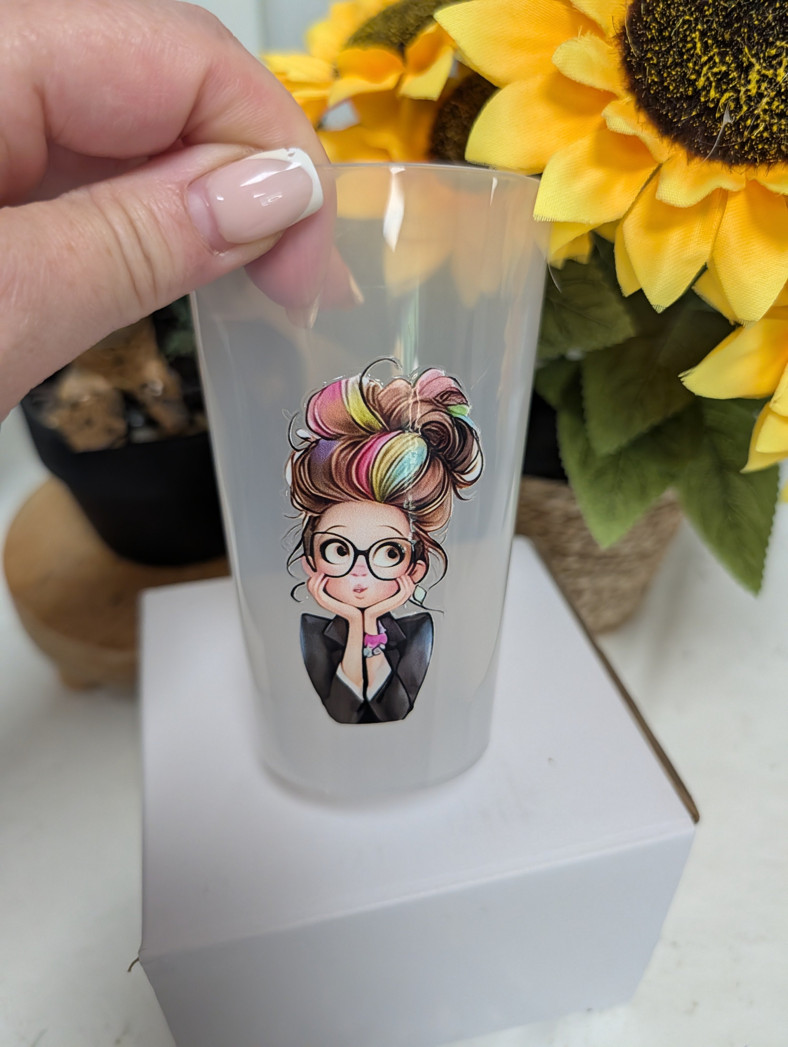 Verre personnage humour
