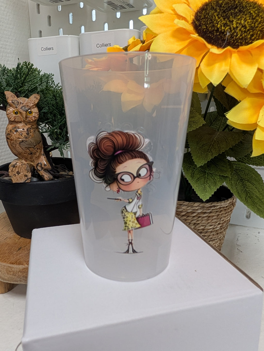 Verre personnage humour