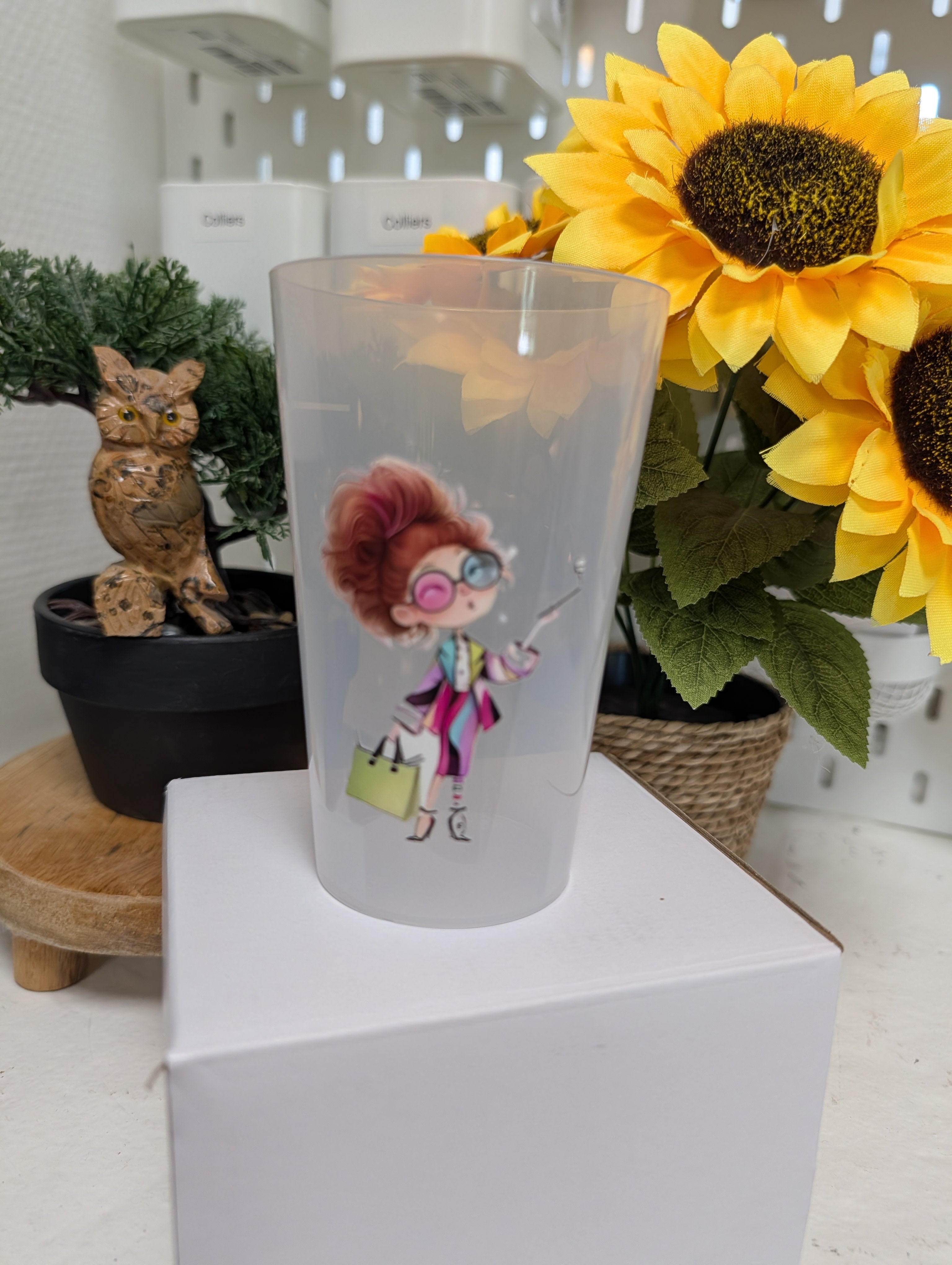 Verre personnage humour