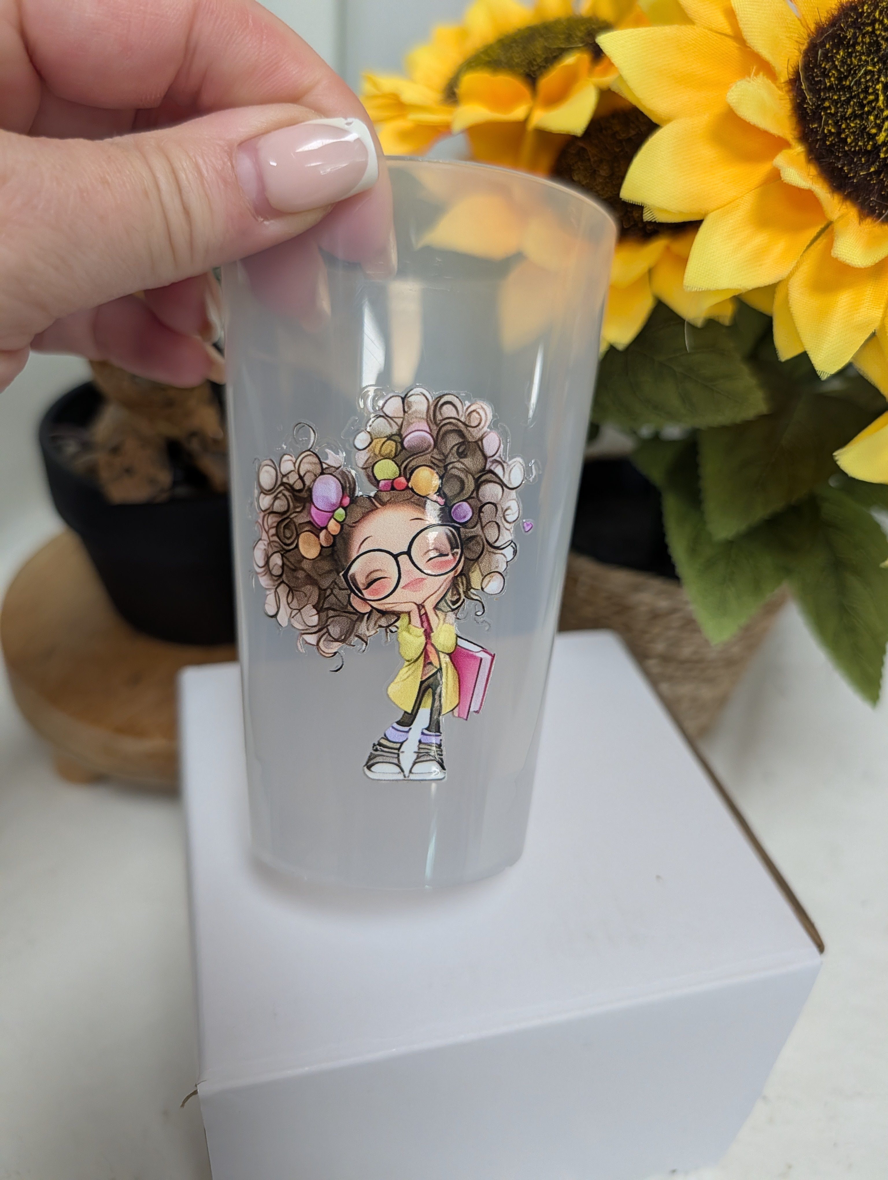 Verre personnage humour