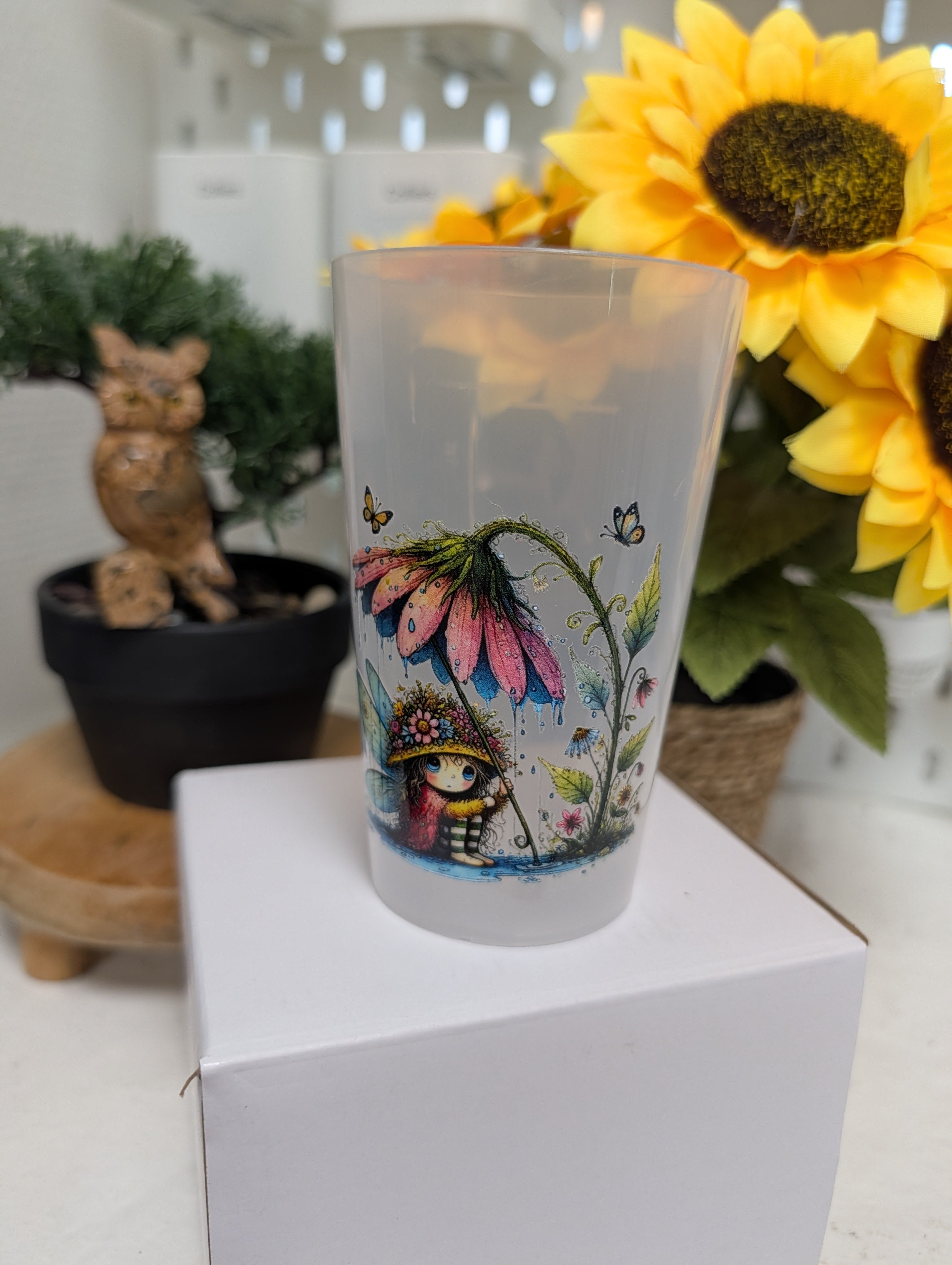 Verre personnage humour